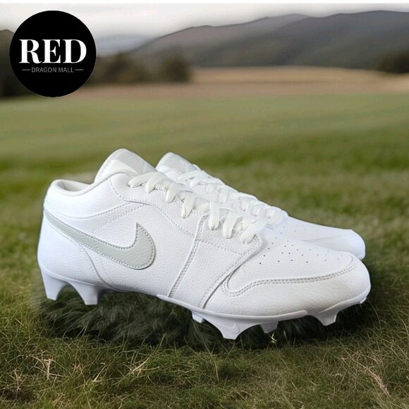 Nike Jordan 1 Low TD White Grey Fog Football Cleats FJ6245 101 - Men\'s Size 14.5 main image 14